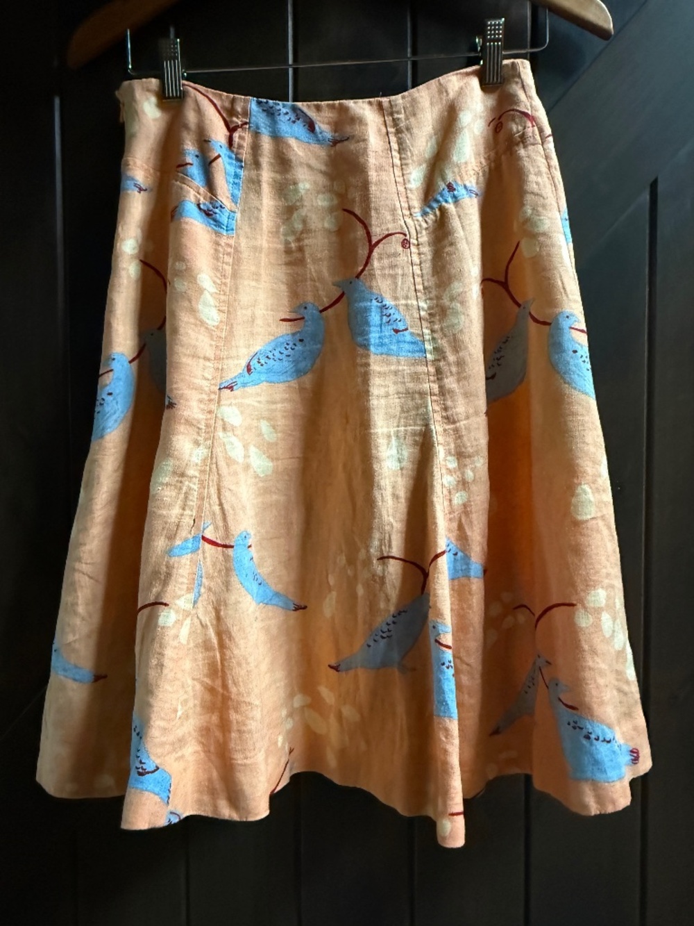 Anthropologie Meadow Rue Linen A-Line Skirt size 2-4